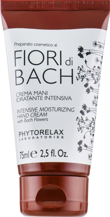 Крем для рук зволожуючий FLORI DI BACH Energizing PhL - Phytorelax Laboratories Fiori Di Bach Intensive Moisturizing Hand Cream