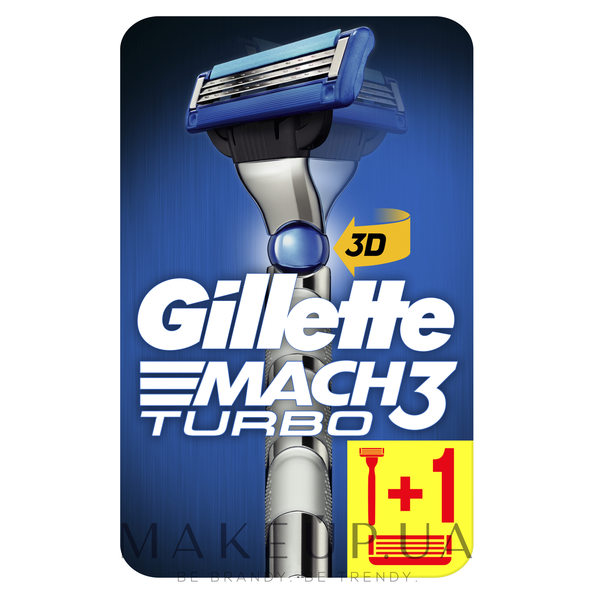 Бритва с 2 сменными кассетами - Gillette Mach 3 Turbo 3D Motion — фото 2шт
