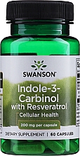 Харчова добавка "Індол-3-карбінол з ресвератролом", 200 мг - Swanson Indole 3 Carbinol with Resveratrol — фото N1