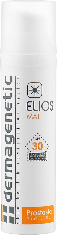 Сонцезахисний крем з матувальним ефектом - Dermagenetic Elios Mat SPF30 3in1 UVA/UVB — фото N1