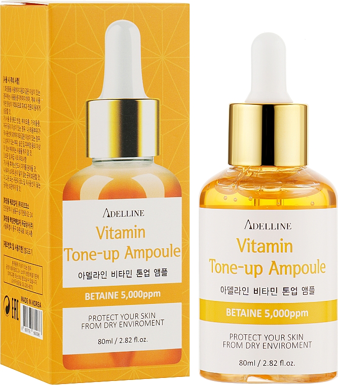 Сироватка-ампула для сяйва шкіри обличчя з вітамінами - Adelline Vitamin Tone-Up Ampoule — фото N2