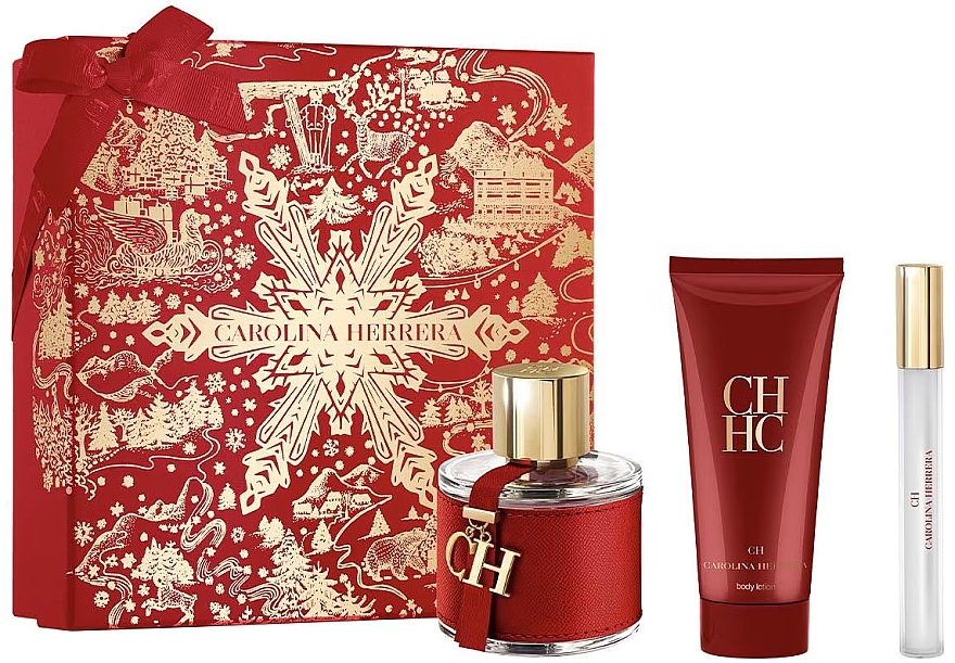 Carolina Herrera CH - Набор (edt/100ml + edt/10/ml + b/lot/100ml) — фото N1