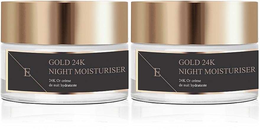 Набор - Eclat Skin London 24k Gold Night Moisturiser Kit (nigth/cr/2x50ml) — фото N1