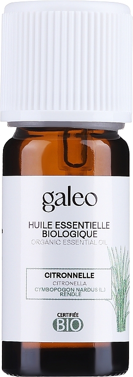 Органическое эфирное масло цитронеллы - Galeo Organic Essential Oil Citronella — фото N1