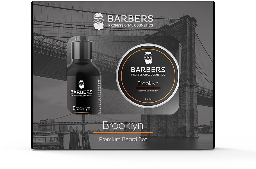 Набор для ухода за бородой - Barbers Brooklyn (beard/oil/30ml + beard/balm/50ml)