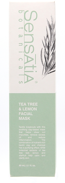Маска для лица "Чайное дерево и лимон" - Sensatia Botanicals Tea Tree & Lemon Facial Mask — фото N2