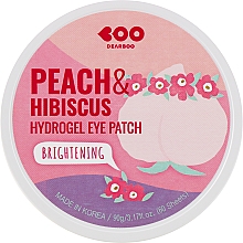 Гидрогелевые патчи с экстрактами персика и гибискуса - Dearboo Peach & Hibiscus Hydrogel Eye Patch — фото N2