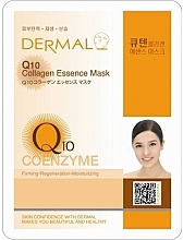 Духи, Парфюмерия, косметика Коллагеновая тканевая маска для лица с коэнзимом Q10 - Dermal Q10 Collagen Essence Mask 