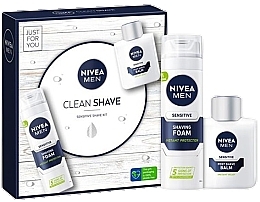 Набір - NIVEA MEN Clean Shave Kit (ash/balm/100ml + shave/foam/200ml) — фото N1