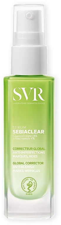 Сыворотка для проблемной кожи лица с ниацинамидом и глюконолактоном - SVR Sebiaclear Serum — фото N10