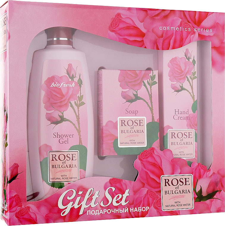 Подарунковий набір №1 - BioFresh Rose of Bulgaria (sh/gel/330ml + soap/100g + h/cr/75ml) — фото N2