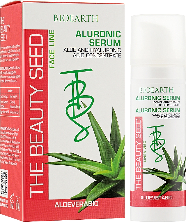 Сироватка на основі алое і гіалуронової кислоти - Bioearth The Beauty Seed Concentrated Serum — фото N1
