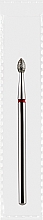 Парфумерія, косметика Фреза алмазна червона "Крапля", діаметр 2,3 мм, довжина 4 мм - Divia DF004-23-R