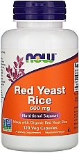 Духи, Парфюмерия, косметика Капсулы "Красный дрожжевой рис", 600 мг - Now Foods Red Yeast Rice, 600mg