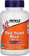 Капсулы "Красный дрожжевой рис", 600 мг - Now Foods Red Yeast Rice, 600mg — фото N1