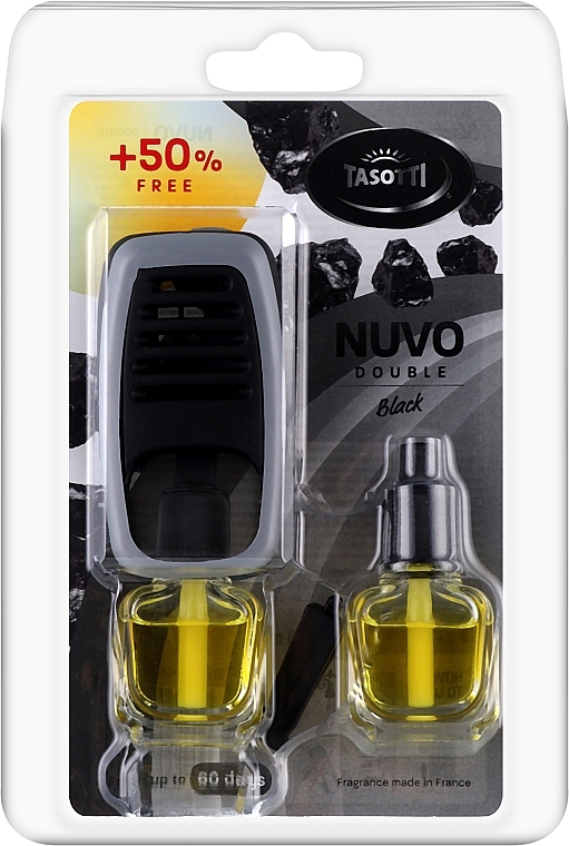 Автомобільний ароматизатор на дефлектор із запаскою - Tasotti Nuvo Double Black — фото N1