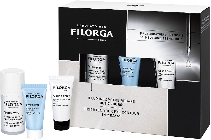 Набір - Filorga Brightening Basic Coffret (eye/cr/15ml + f/cr/15ml + scrub/15ml) — фото N1