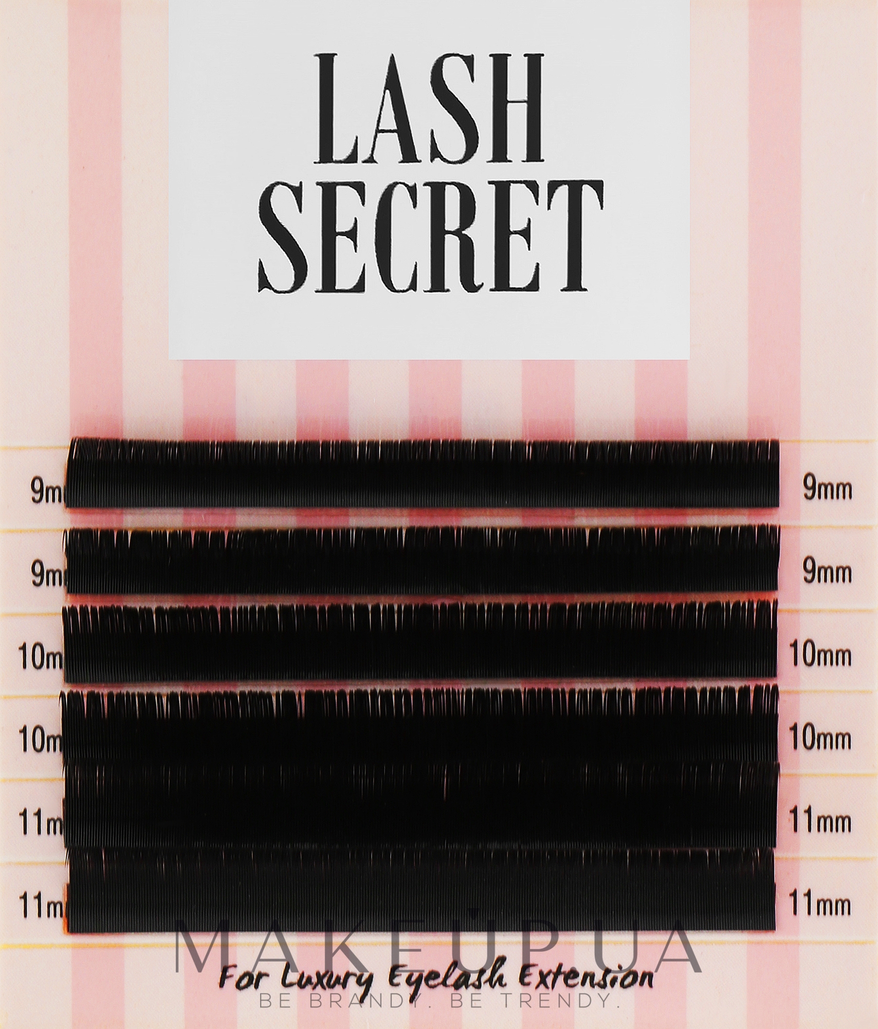 Накладные ресницы, черные, микс, 6 линий (0.15, D, (9,10,11)) - Lash Secret — фото 1уп