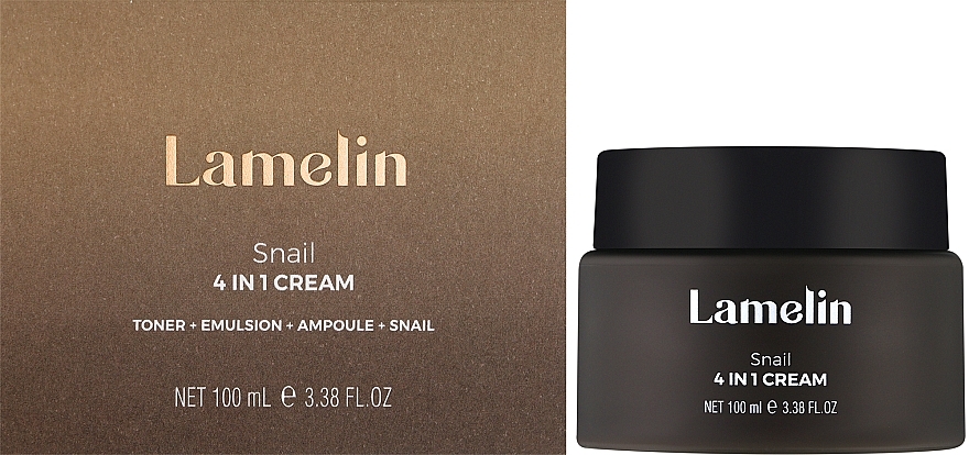 Восстанавливающий крем для лица с муцином улитки 4 в 1 - Lamelin Snail 4-In-1 Cream — фото N2