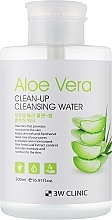 Мицеллярная вода с экстрактом алоэ - 3W Clinic Aloe Clean-Up Cleansing Water — фото N1
