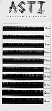 Парфумерія, косметика Вії для нарощування 10 л, MIX чорні, вигин CC, товщина 0.07 мм, довжина 9(3)*10(3)*11(2)*12(2) мм - Asti