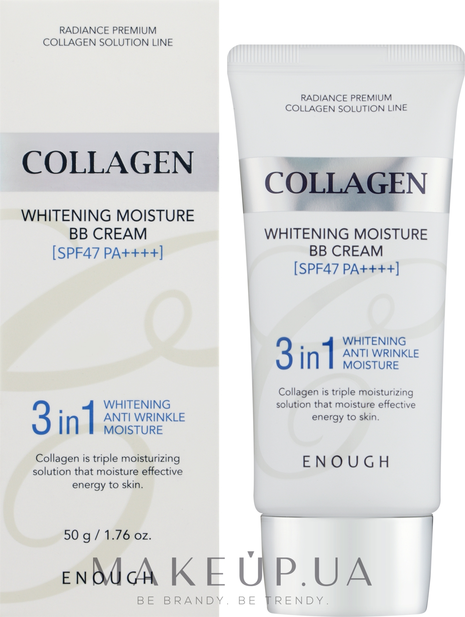 BB-крем з морським колагеном - Enough Collagen 3 in1 Whitening Moisture BB Cream SPF47 PA+++ — фото 50ml