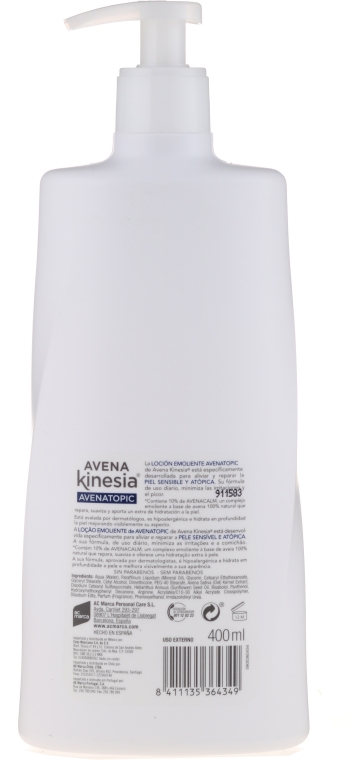 Вівсяний лосьйон для тіла - Avena Kinesia Oat Body Lotion Avena Topic — фото N2