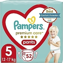 Підгузки-трусики Premium Care Pants 5 (12-17 кг), 52 шт. - Pampers — фото N1