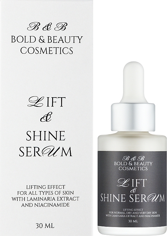 Сыворотка для лифтинга и сияния лица, для всех типов кожи - Bold & Beauty Lift & Shine Serum — фото N2