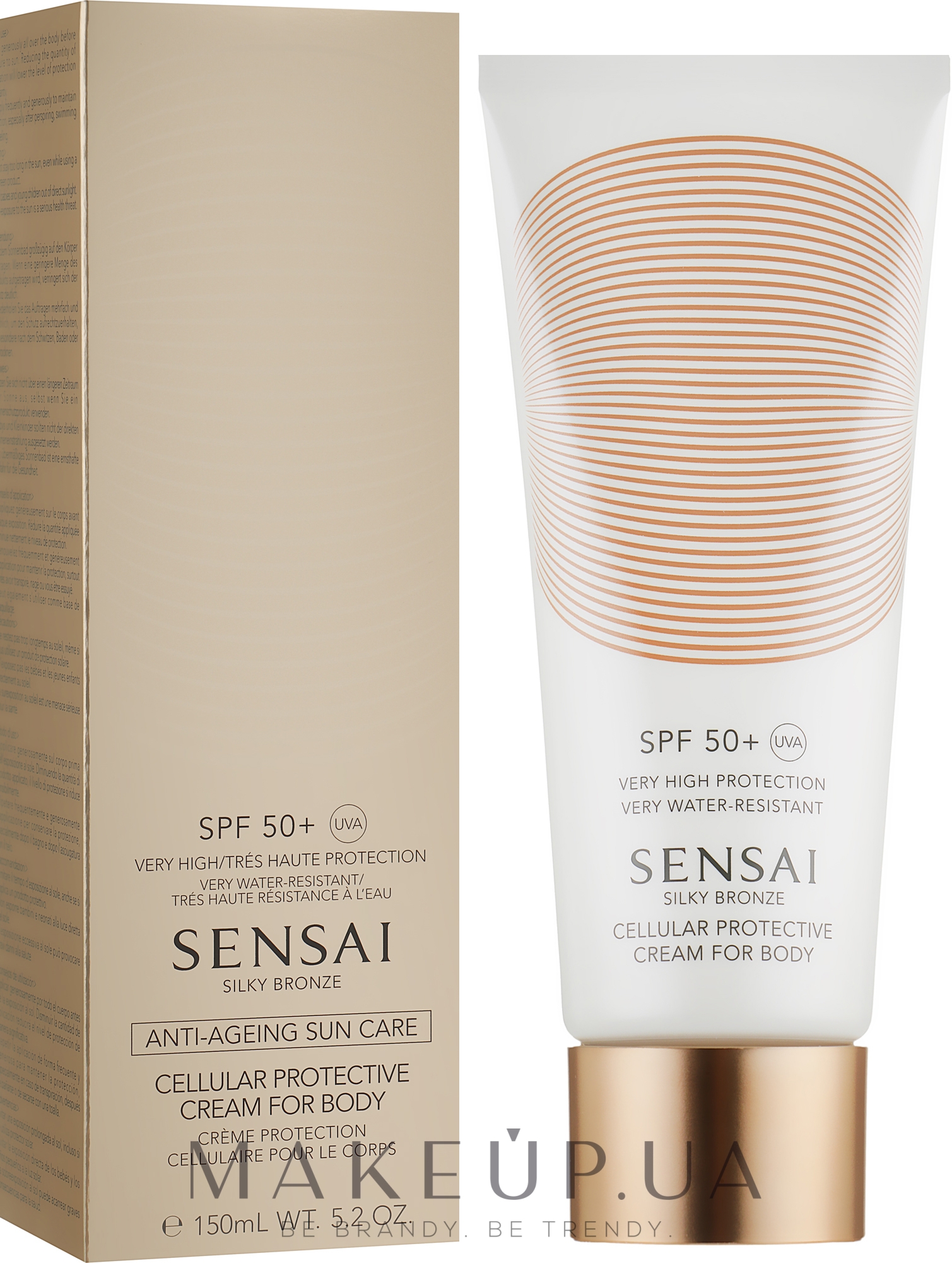 Солнцезащитный крем для тела SPF50 - Sensai Silky Bronze Cellular Protective Cream For Body — фото 150ml