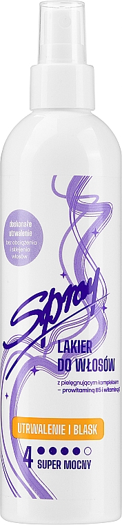 Лак для волос "Фиксация и блеск" - Synteza Hairspray 4 — фото N1