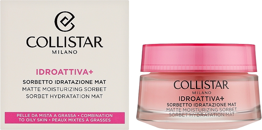 Матирующий крем-сорбет для комбинированной и жирной кожи - Collistar Idroattiva+ Matte Moisturising Sorbet — фото N2