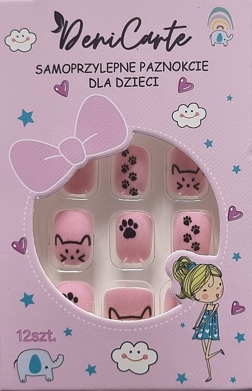 Накладные самоклеящиеся ногти для детей "Коты", 971 - Deni Carte Tipsy Kids  — фото N1