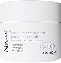 Парфумерія, косметика Заспокійлива маска для шкіри голови та волосся, проти випадання волосся - Nacomi Next Level Dermo Soothing Anti-Hair Loss Scalp & Hair Mask