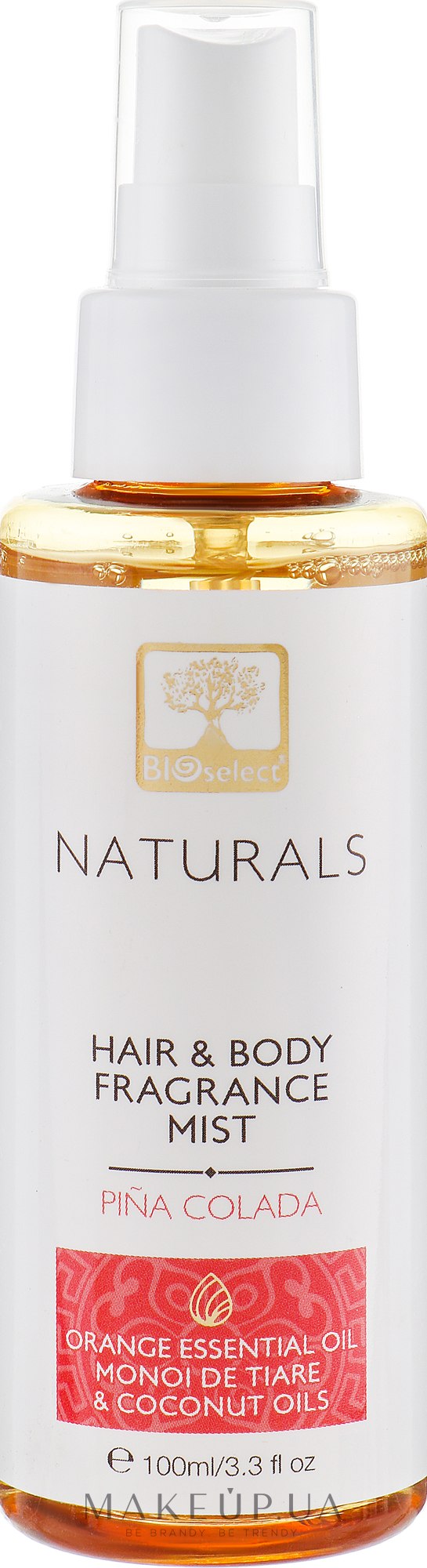 Парфумований спрей для тіла та волосся "Піна колада" - BIOselect Naturals Fragrance Mist — фото 100ml