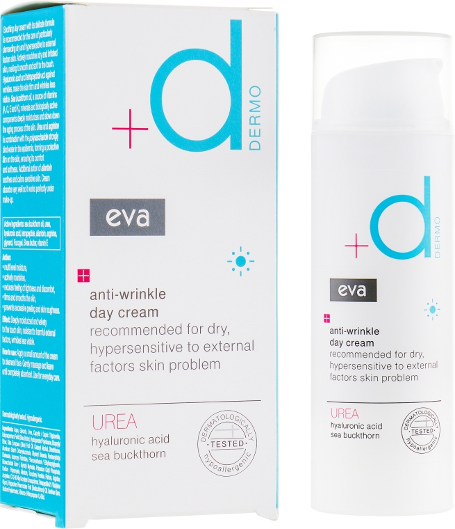 Денний крем проти зморшок для чутливої шкіри - Eva Derma