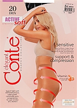 Духи, Парфюмерия, косметика Колготки "Active Soft" 20 Den, nero - Conte