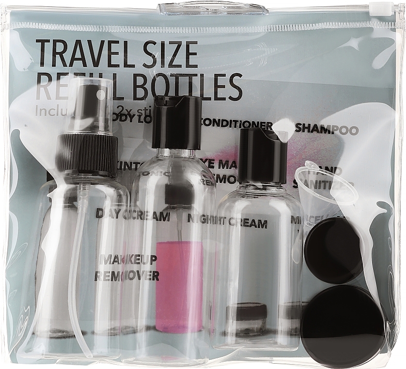 Косметический набор бутылочек, 6 шт. - Gillian Jones Studio Travel Taske Kit — фото N1