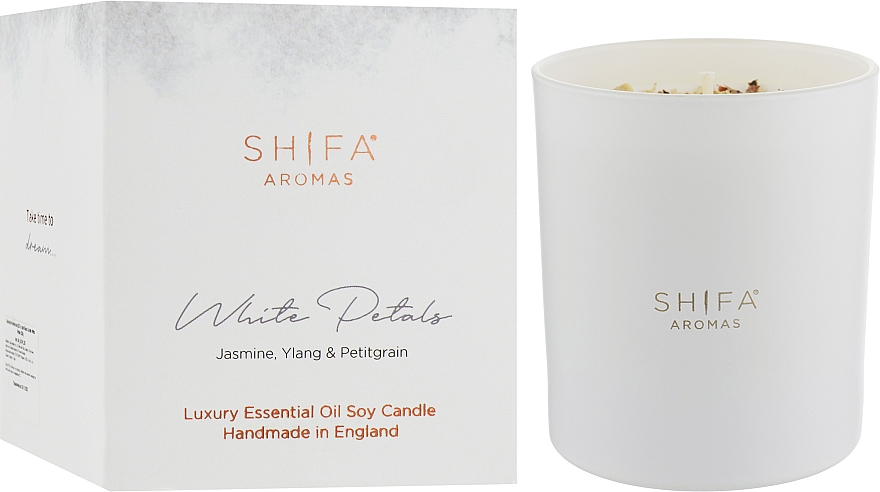 Свічка у склі - Shifa Aromas Candle Glass White Petals — фото N2