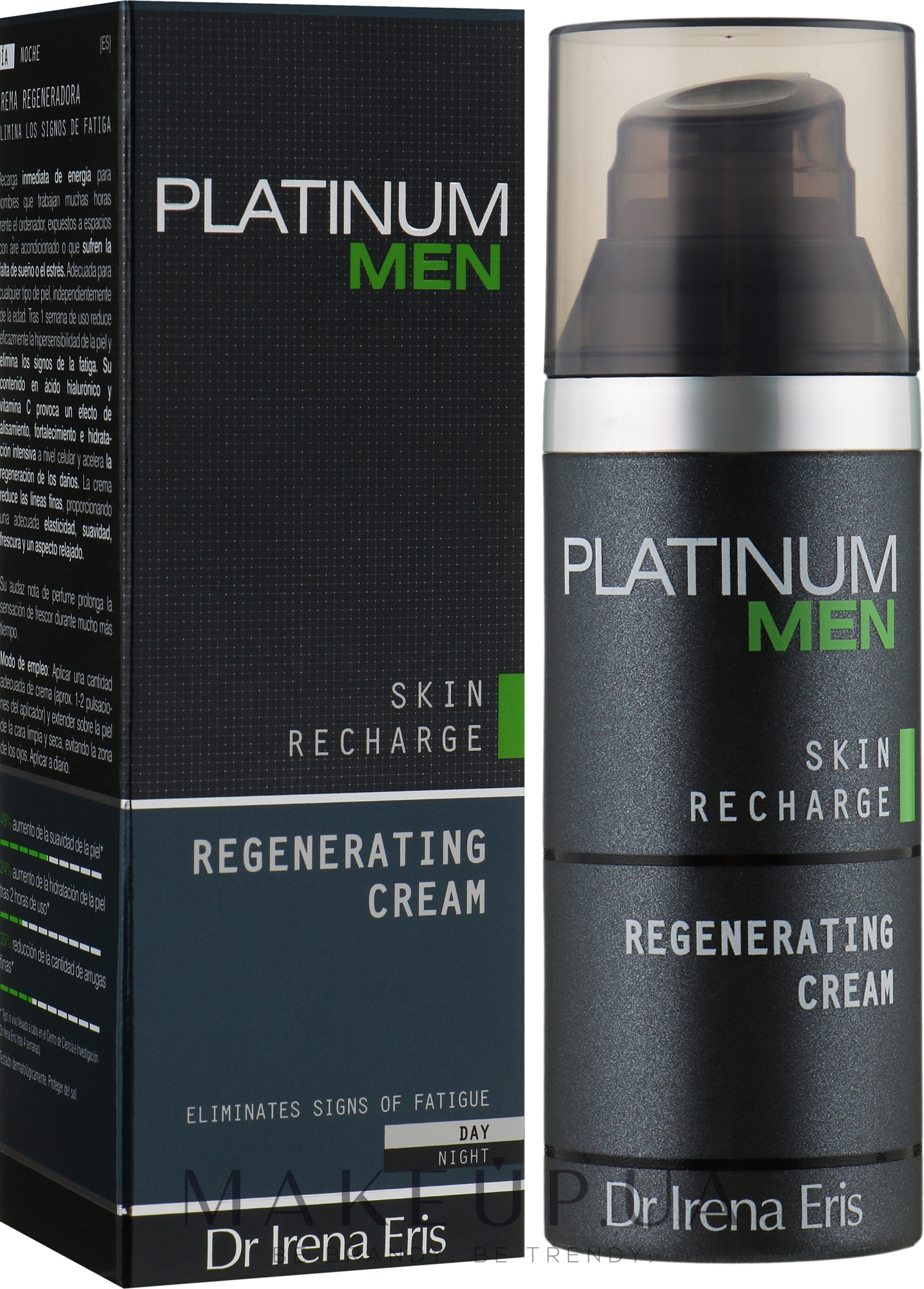 Крем для лица устраняющий признаки усталости - Dr Irena Eris Platinum Men Skin Recharge Regenerating Cream — фото 50ml