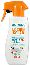 Духи, Парфюмерия, косметика Лосьон для загара SPF50+ для тела, детский - Agrado Lotio Solar Kids SPF50+