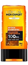 УЦЕНКА Гель для душа - L'Oreal Paris Men Expert Hydra Energetic Taurine Shower Gel * — фото N1