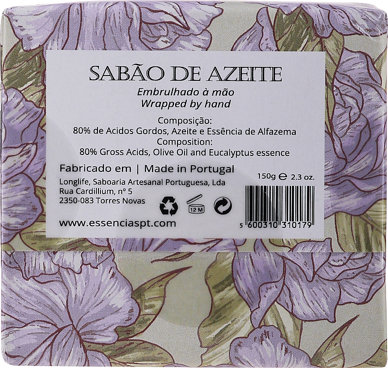 Мило з оливковою олією та екстрактом лаванди, бузкові квіти - Essencias De Portugal Olive Oil Lavender Hand Soap — фото N2