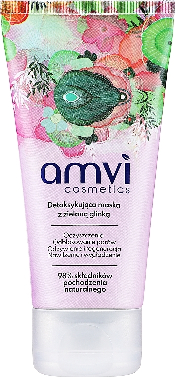 Детокс-маска для обличчя із зеленою глиною - Amvi Cosmetics — фото N2