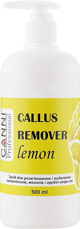 Препарат для удаления ороговевшей кожи и мозолей "Лимон" - Canni Callus Remover Lemon — фото N7
