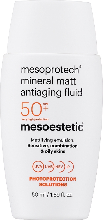 Флюид для тела - Mesoestetic Mesoprotech Mineral Matt Antiaging Fluid SPF50+ — фото N1