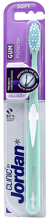 Зубная щетка, мягкая, мятная - Jordan Clinic Gum Protector Soft Toothbrush — фото N1