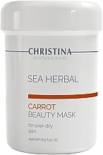 Духи, Парфюмерия, косметика Морковная маска для сухой, раздраженной, чувствительной кожи - Christina Sea Herbal Beauty Mask Carrot