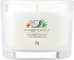 Парфумерія, косметика Ароматична свічка в склянці "Кокосовий пляж" - Yankee Candle Coconut Beach (міні)