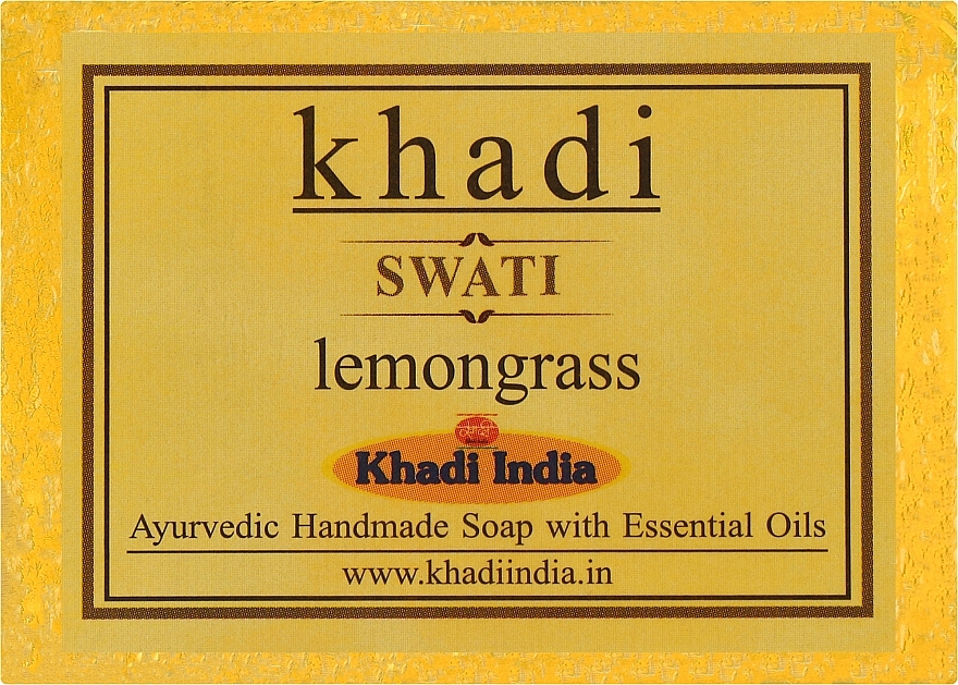 Мило ручної роботи з лемонграссом - Khadi Swati Lemongrass Soap — фото N1